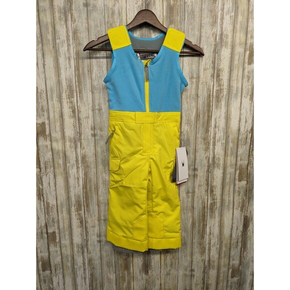 Spyder Snow Ski Pants Insulated Little Girls Size 3 Blue Yellow NWT $139